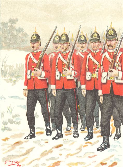 BRITISH ARMY UNIFORMS. The 68th-Durham Light Infantry Regiment 1890 old ...