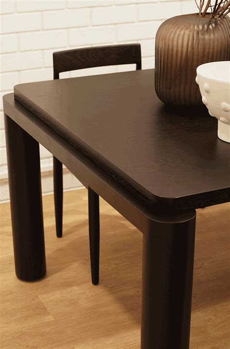 flint dining table 2260mm black – the design library