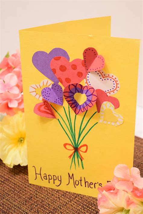 DIY Flower Bouquet Mother's Day Card