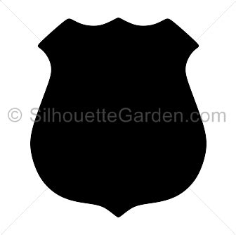 Police Badge Silhouette | Silhouette clip art, Police badge, Free clip art