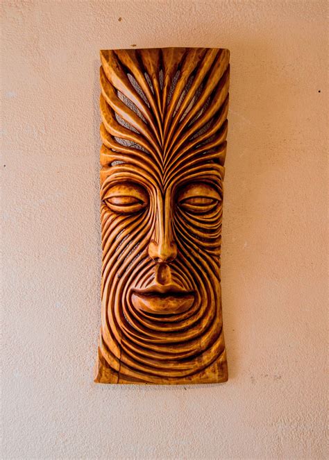 Hand Carved Wooden Wall Panel - Etsy | Holz schnitzen, Statuen, Kunst auf holz
