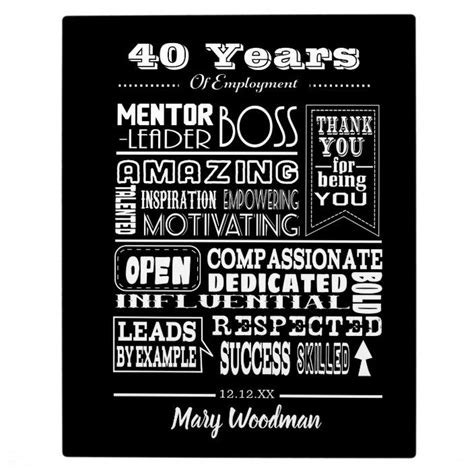 retirement gift for boss, employee, long service plaque | Zazzle.com ...