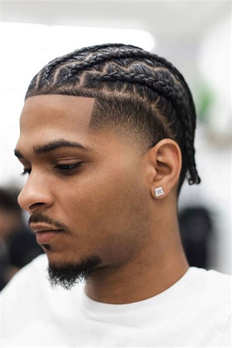 20 IN-VOGUE MEN'S BRAIDS WITH FADE | Dreadlock hairstyles for men, Cornrow braids men, Cornrow ...