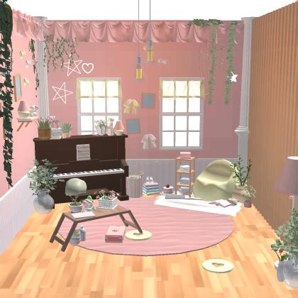 Pink piano room
