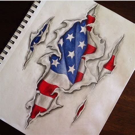 American Flag Tattoo Design