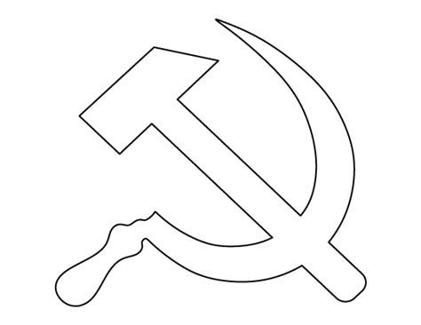 Printable Hammer and Sickle Template