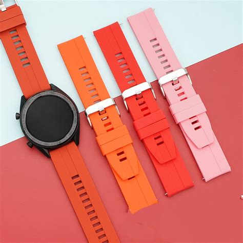 22mm Width Universal GT Sport Silicone Watch Band Strap For Huawei ...