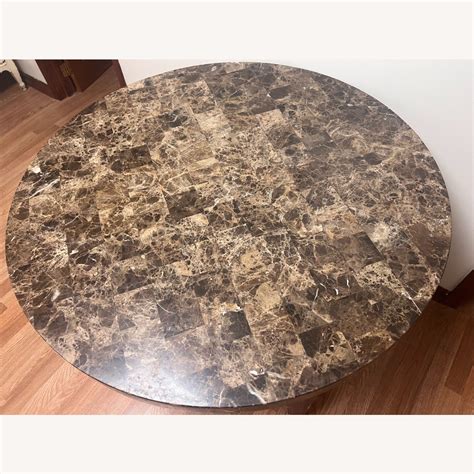 Sturdy Granite Round Dining Table - AptDeco