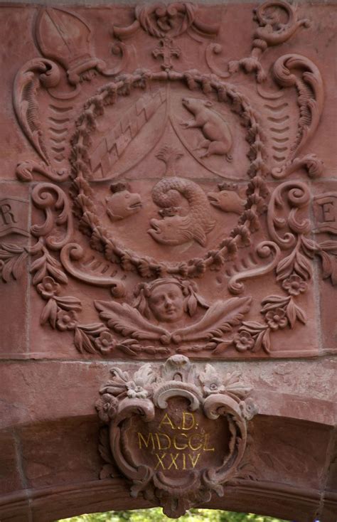 Kloster Eberbach, Wappen des Abtes Adolf II. Werner von Salmünster am ...