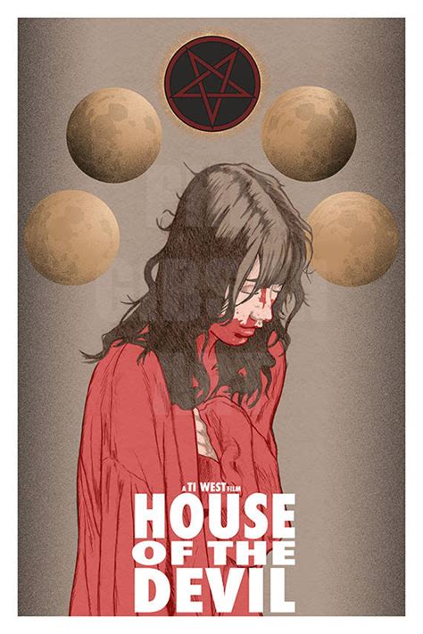 Original blood Moon House of the Devil Horror - Etsy