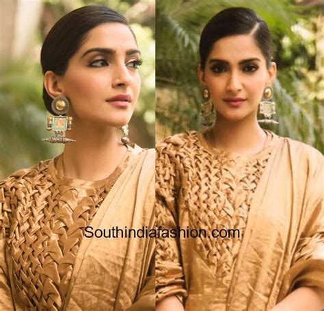 Sonam Kapoor Goes Bold In Gold! – South India Fashion