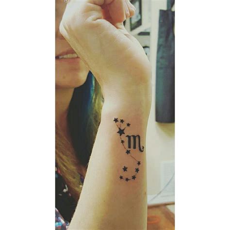 Scorpio constellation and sign small tattoo design | Tatuaggi scorpione ...