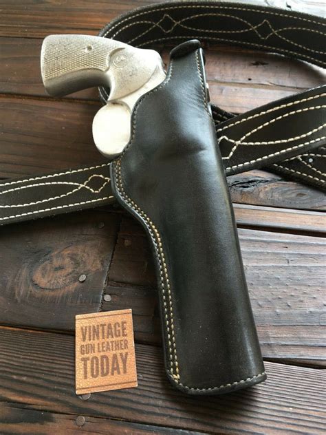 Vintage Alfonsos Black Leather Holster For Colt Python Revolver 6" Sue ...