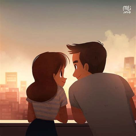 STATUS OF LOVE on Behance | Cartoon illustration, Cute couple drawings, Animated love images