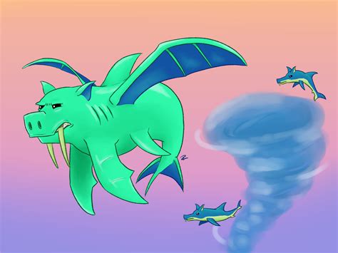 I made more fan art, this time of Duke Fishron! My favorite boss : Terraria