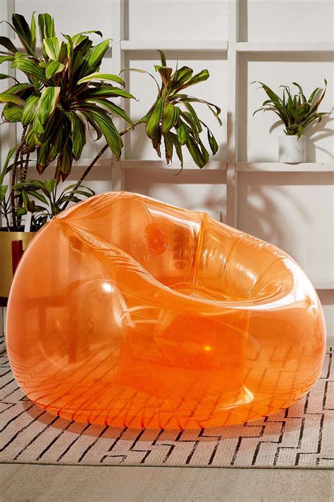 Bright Orange Inflatable Chair | Inflatable chair, Orange chair ...