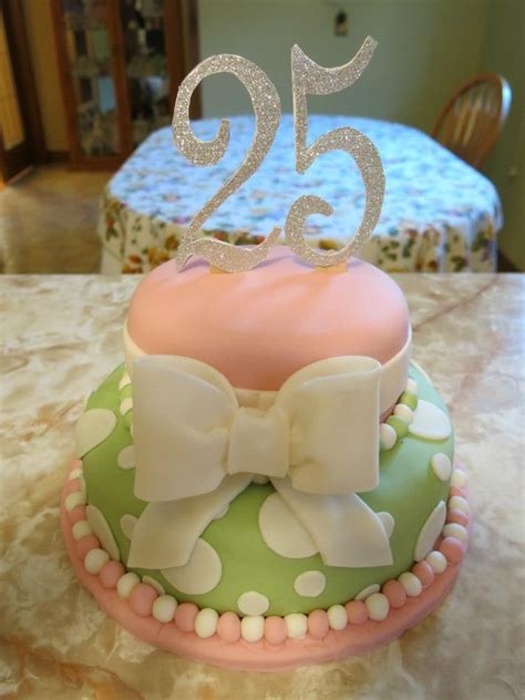 25Th Birthday Cakes For Her : 25th birthday, birthday cake, pink spray ...