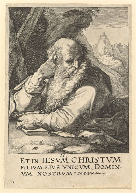 Hendrick Goltzius | St. Andrew, from Christ, the Apostles and St. Paul with the Creed | The ...