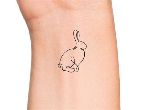 Bunny Rabbit Temporary Tattoo - Etsy