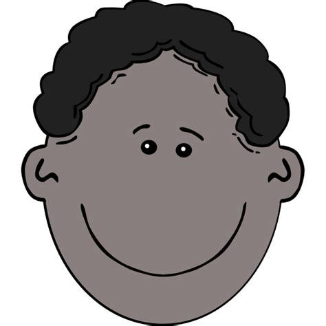 Outline boy face vector | Free SVG