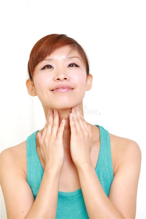 Japanese Woman Doing Self Lymph Node Massage Stock Photos - Free & Royalty-Free Stock Photos ...