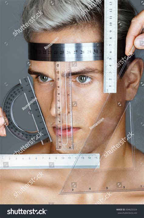 Perfect Face Proportions Portrait Attractive Man Stock Photo 504625324 ...