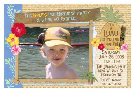 luau birthday invitations for children – FREE Printable Birthday Invitation Templates – Bagvania