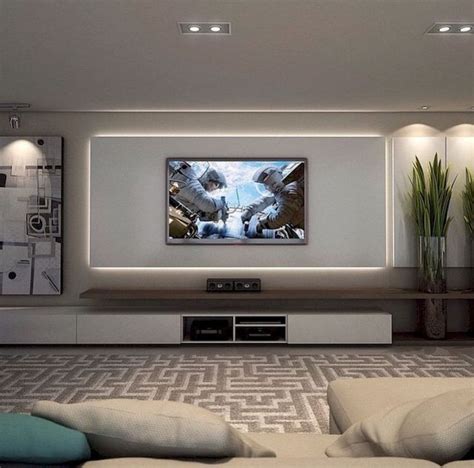 53 Adorable Tv Wall Decor Ideas | Living room decor tv, Wall decor living room, Trendy living rooms