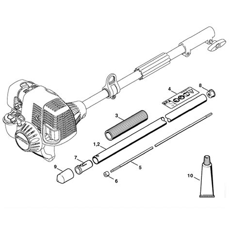 Stihl HT-KM Pole Saw (HT-KM Pole Saw) Parts Diagram, Drive tube assembly