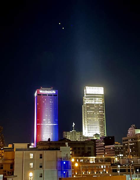 Omaha Skyline on Election Night : r/Omaha