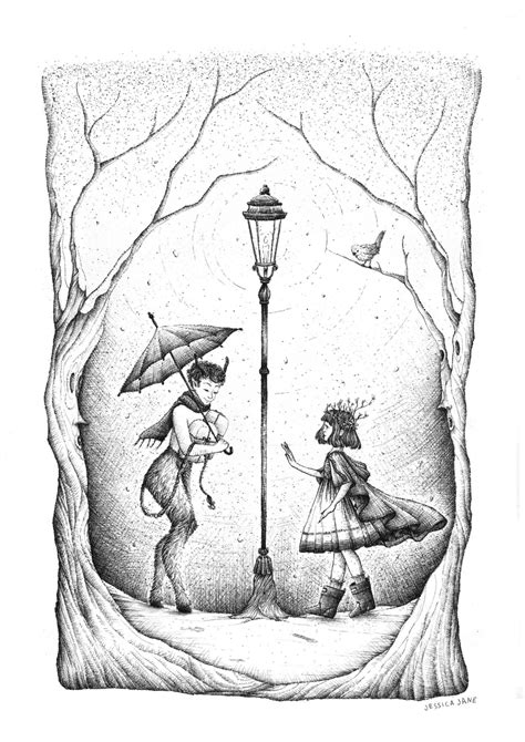 Meeting at the Lamp Post - Archival Print - Giclee Print - Narnia Artwork - The Lion, the Witch ...