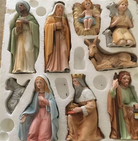 VINTAGE Homco Home Interior 9 PC. NATIVITY SET #5599 With Styrofoam ...