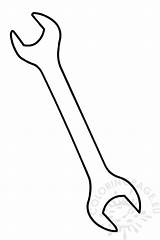 Wrench Template  Coloring Page sketch template