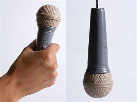 Microphone-shaped soap on a rope. I am mostly...