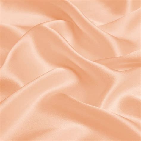 Peach Color Charmeuse Fabric 100% Pure Silk for Fashion | YTFabric.com