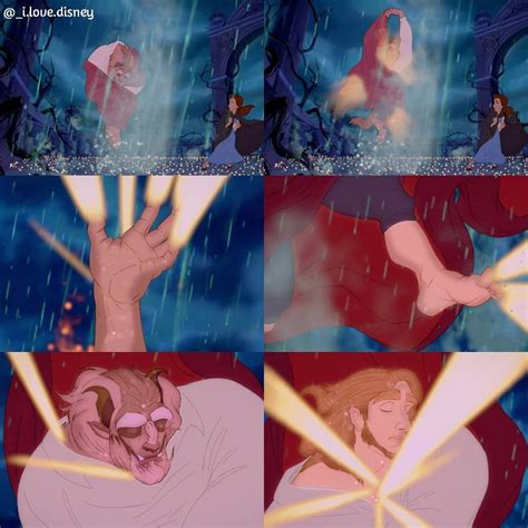I Love Disney Beast's transformation into human 🤴, it's beautiful when ...