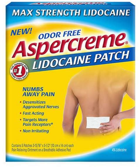 ASPERCREME Lidocaine Patches 5 ea (Pack of 6) - Walmart.com - Walmart.com