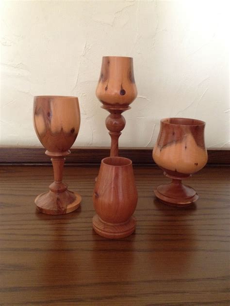 Wooden goblets. Wood turning by Old Fern. | Vinglass, Figurer