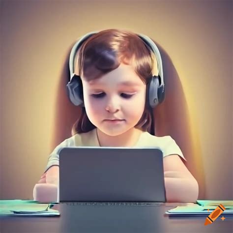 Child doing online education