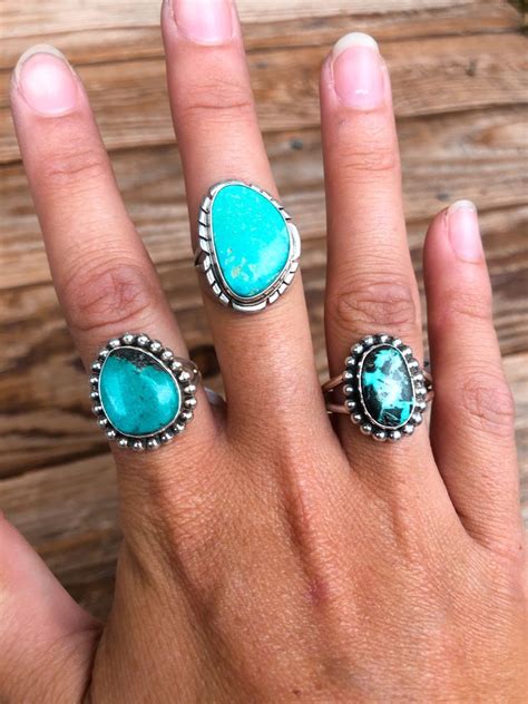 Turquoise Rings | Turquoise jewelry western, Authentic turquoise ...