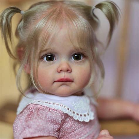 Realistic Authentic Reborn Baby Girl Dolls with Blonde Hair,Beautifully Handcrafted 15'' Maggi ...