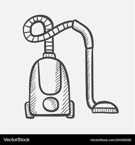 Vacuum cleaner hand drawn sketch icon Royalty Free Vector