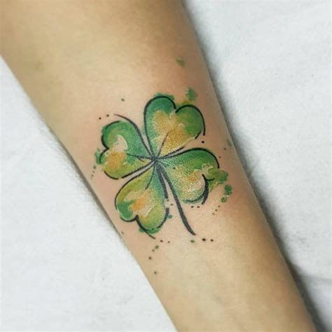 Clover Tattoo 55 | Clover tattoos, Four leaf clover tattoo, Shamrock ...