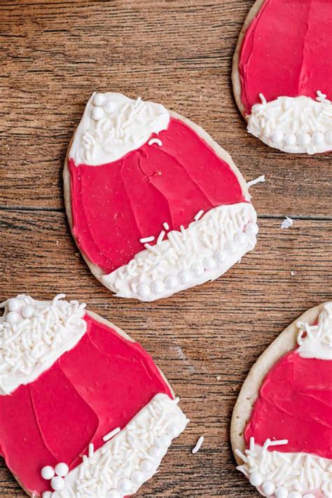 Christmas Cookies – BEST Santa Hat Cookie Recipe – {Easy} Sugar Cookie Santa Hat – Party Food ...