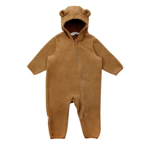 Baby Fleece Bunting Suit | Brown Bear for Infants | Jan & Jul