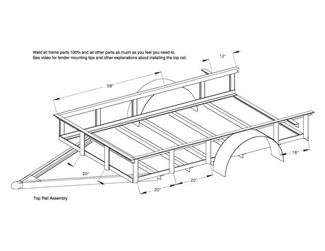 Red Wing Steel Works 5x8 utility trailer plans top rail assembly - Red ...