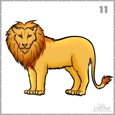 214-lion-drawing-step-11 - Craft-Mart