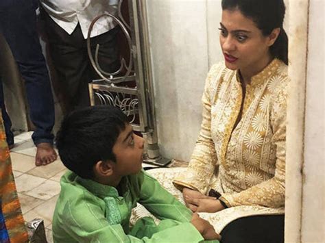 Kajol's son Yug | It all starts from home! Kajol teaches son Yug an ...