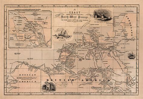 Map of the Northwest Passage 1856 Photograph by Andrew Fare