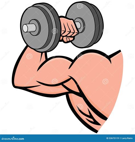 Strong Arm stock vector. Illustration of muscle, cartoon - 53675119